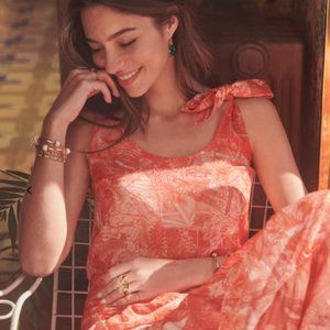 NWT - Sezane Rio Top in Orange Printed Paradise (FR 38 / US 6)